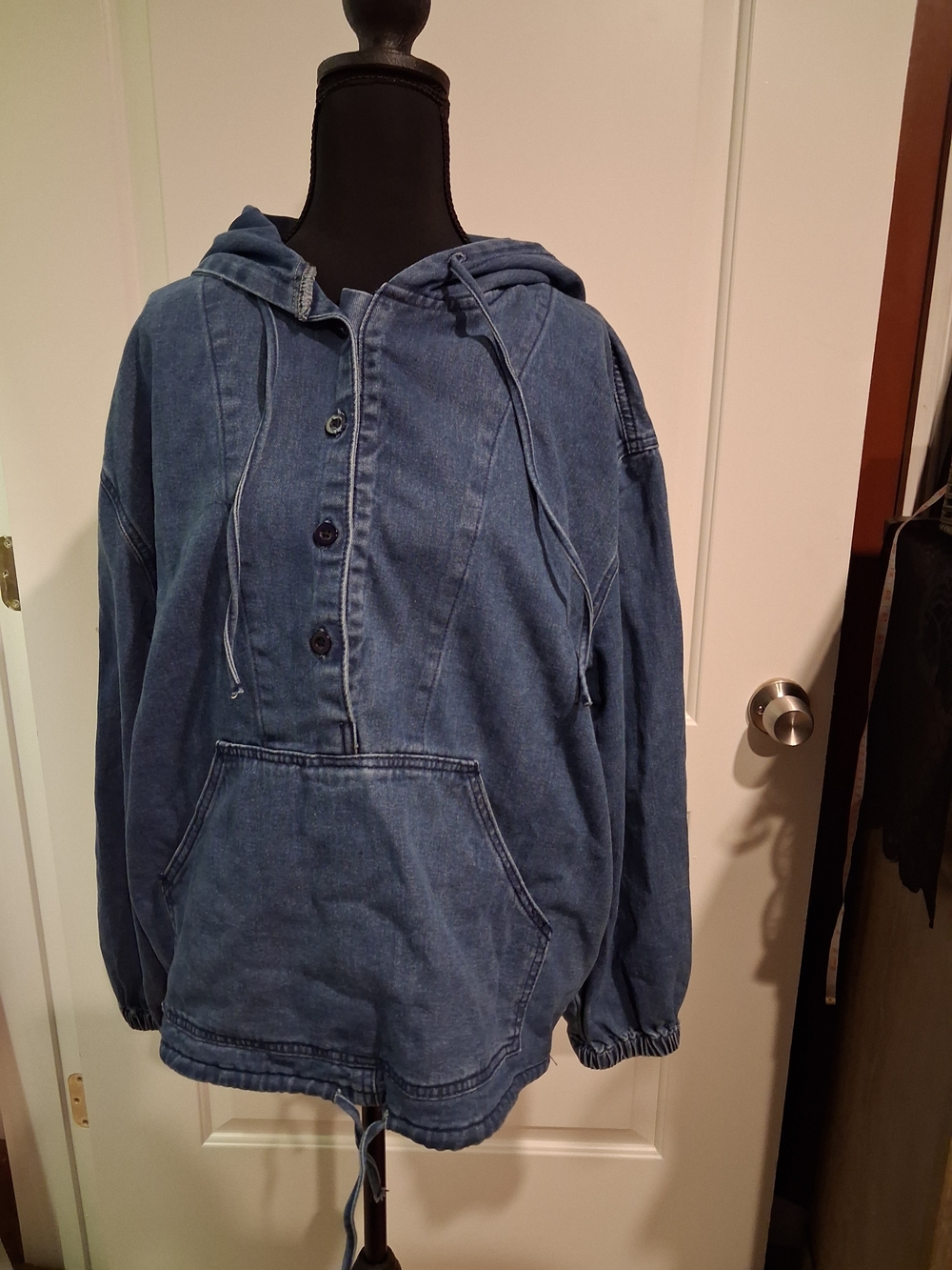 Blue Denim Hoodie Jean Jacket